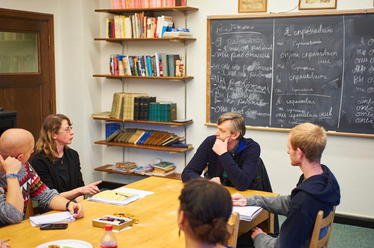 Filmmaker Sergei Loznitsa visited Professor Mieka Erley鈥檚 senior seminar in Russian and Eurasian Studies 