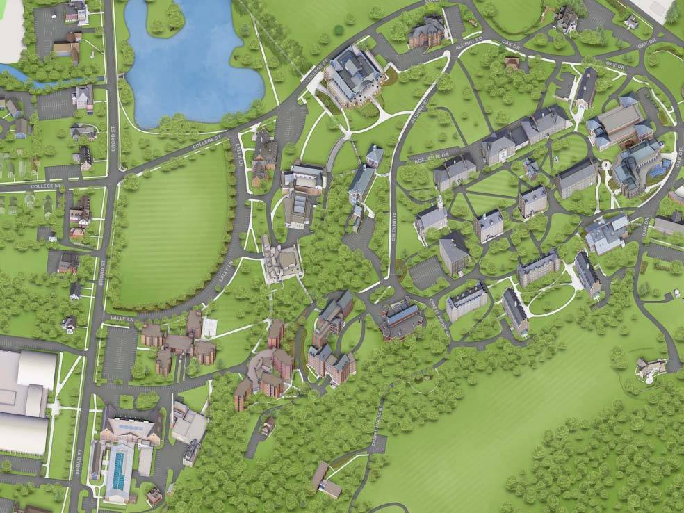 Illustrated version of the vlog Campus Map